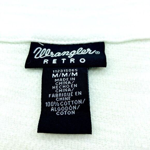 Wrangler Retro White Lace Detail Women's Top M - Picture 7 of 7